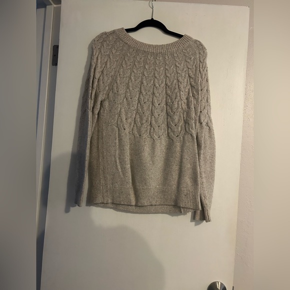 St. John's Bay Sweaters - Gray cable knit wool sweater